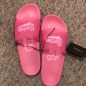 Pink Barbie slides sz 10